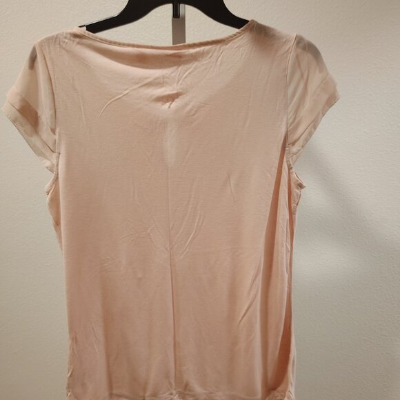 ELLE Women's Short Sleeve Top Size Medium Rayon Polyester - Picture 10 of 13